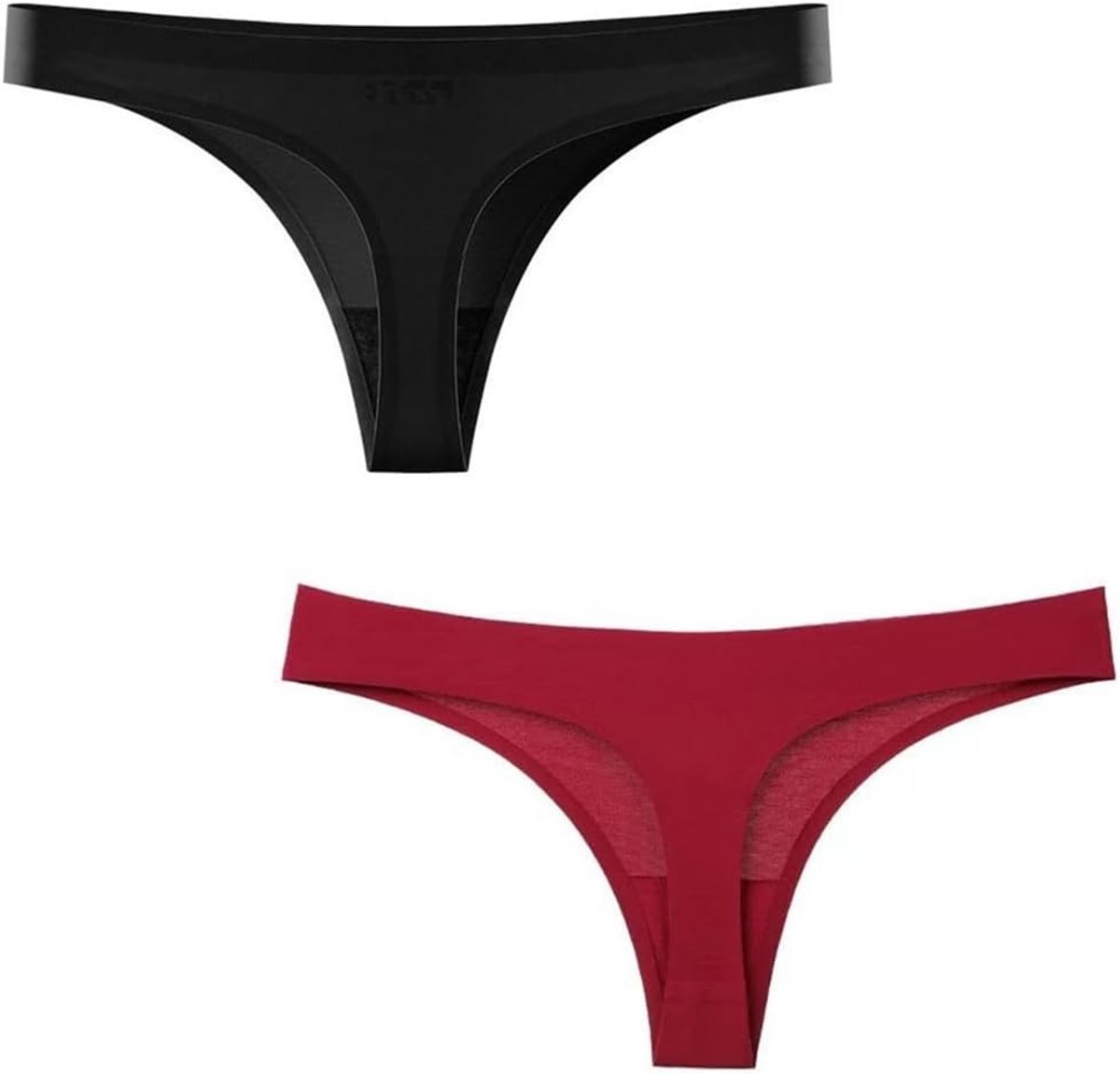 Set van 2 Dames Thong Ondergoed - Naadloze Lage Taille, Ademend en Onzichtbaar Design voor Comfort en Stijl