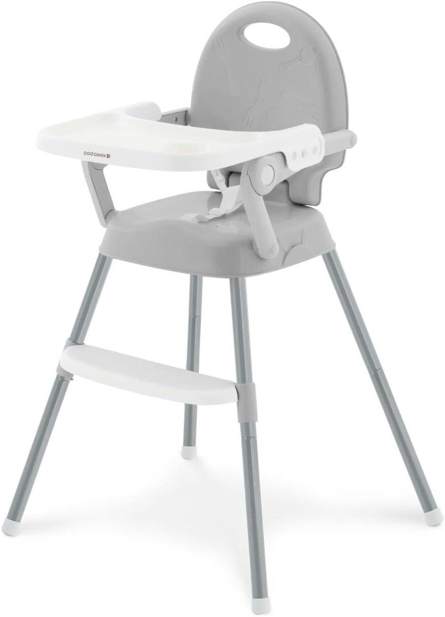 Kinderstoel - Eetstoel baby - Veilig eten - 3-in-1 ontwerp - Opvouwbaar - Grijs