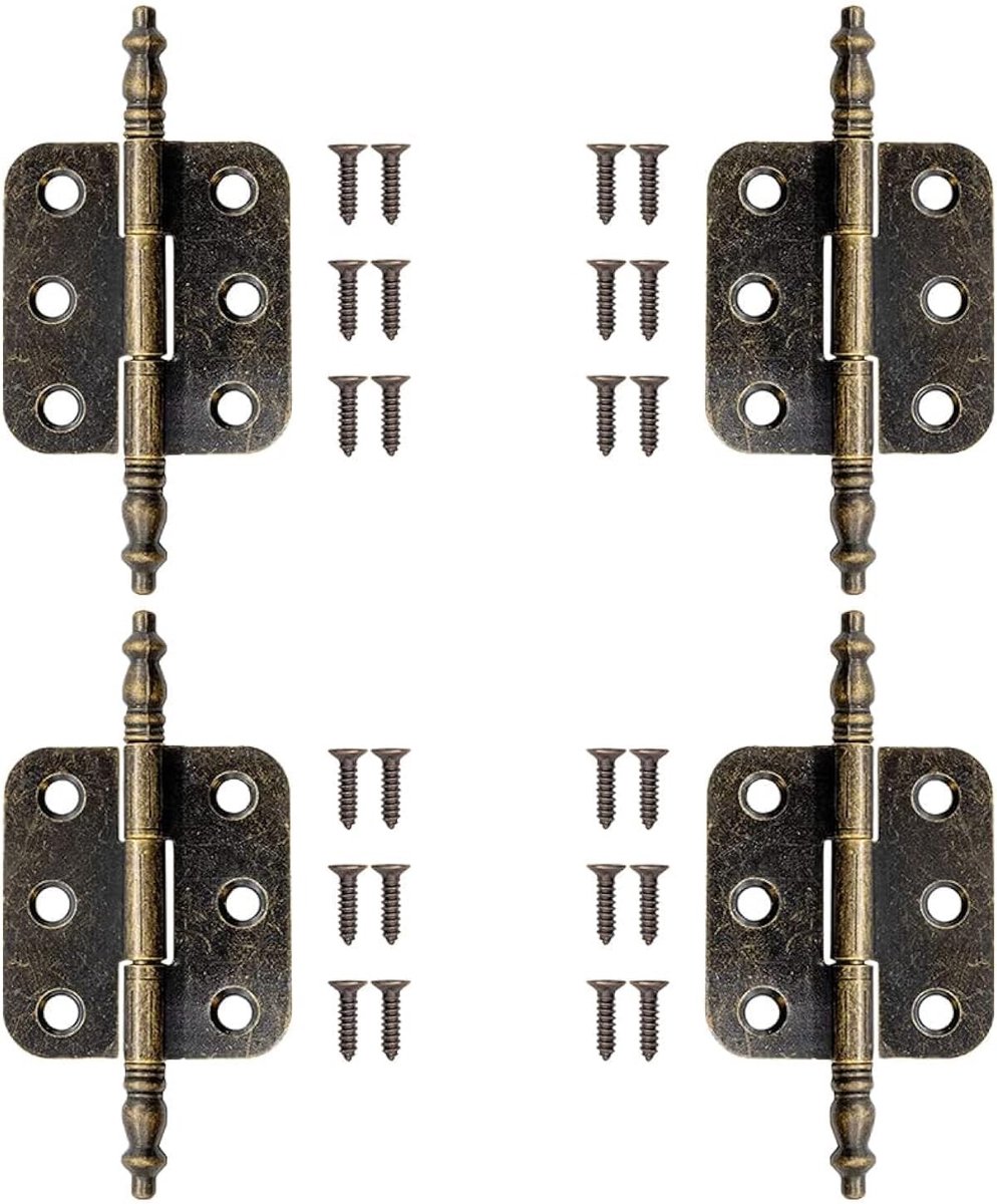 Antieke bronzen scharnieren set van 4 - Duurzame en stijlvolle meubelaccessoires voor een klassieke uitstraling