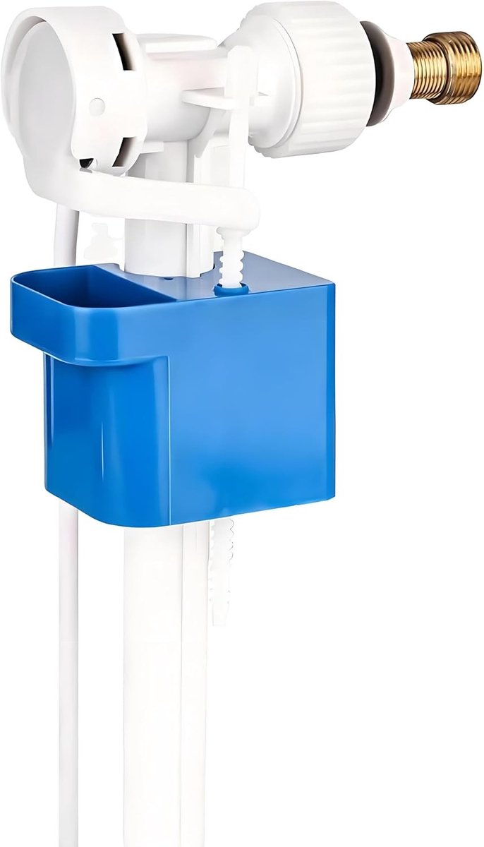 Vulventiel voor wastafel, verstelbare waterhoeveelheid voor kunststof en porseleinen toiletten, geschikt voor G3/8" en G1/2" aansluitingen, vervangingsonderdelen