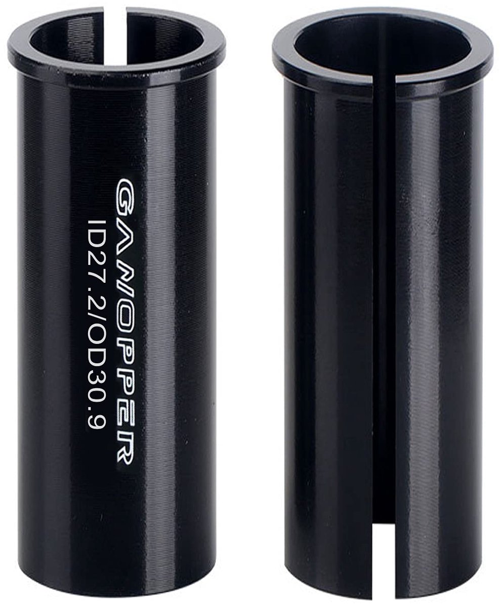 Fietszadelpen aluminium legering 27,2 tot 30,9 mm - vulplaatjes en adapter - geschikt voor diverse fietsen - ShopVlot