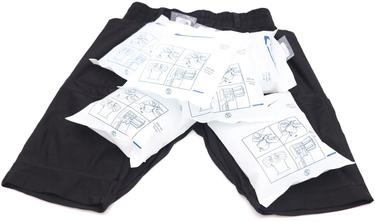 Koelshorts XXL - hoogwaardig model 5400G - met ijspacks - calorieverbranding door kou - ShopVlot