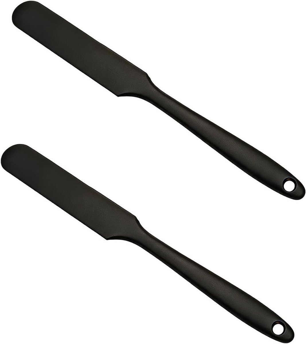 Set van 2 Flexibele Siliconen Deegschrapers met Hittebestendige Randen voor Bakken, Koken en Spatelgebruik, Ideaal voor het Maken van Gerezen Deeg en Mengsels