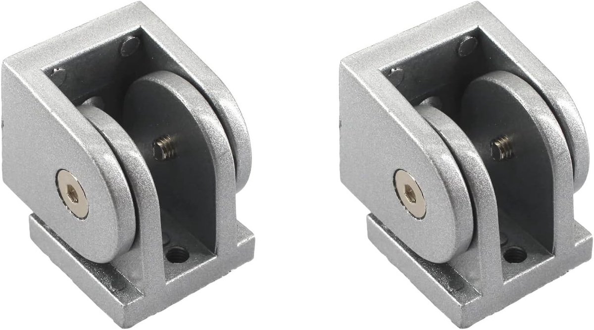 Movable Hinge Connector 2 Stuks - Aluminium Profiel met Zinklegering voor 180 Graden Rotatie en Verstelbare Verbinding