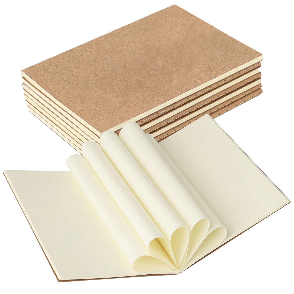 Mini notitieboek B7 - crèmekleurig papier - 60 blanco pagina's - ideaal voor bullet journaling - ShopVlot
