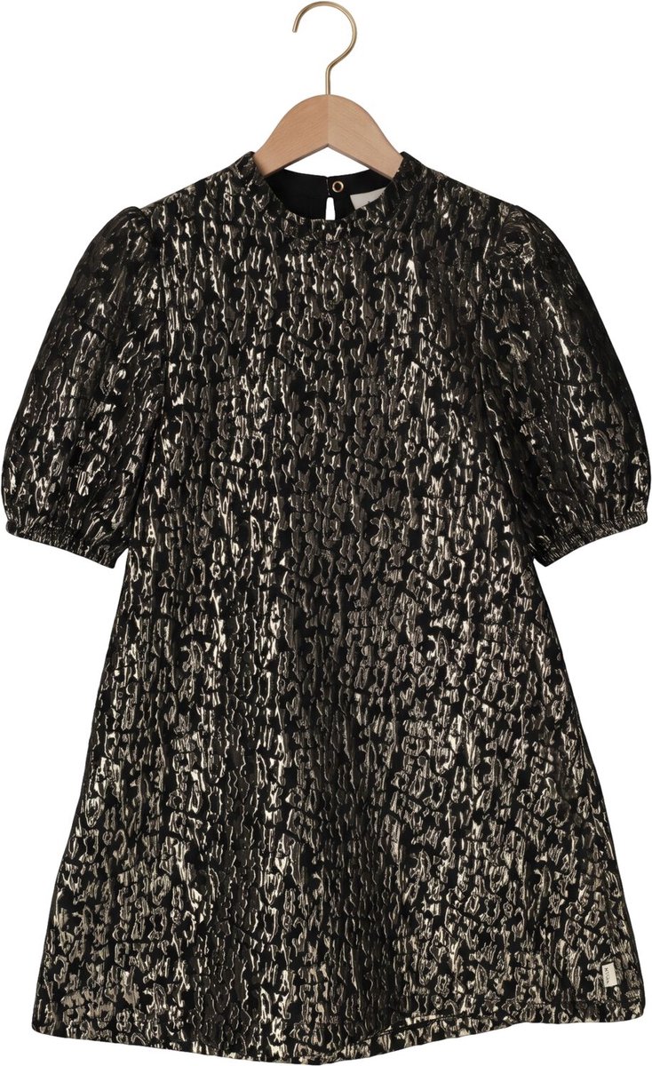 Ai&Ko Nicole Jacquard Pes 402 G Meisjes - Jurk - Zwart - Maat 164