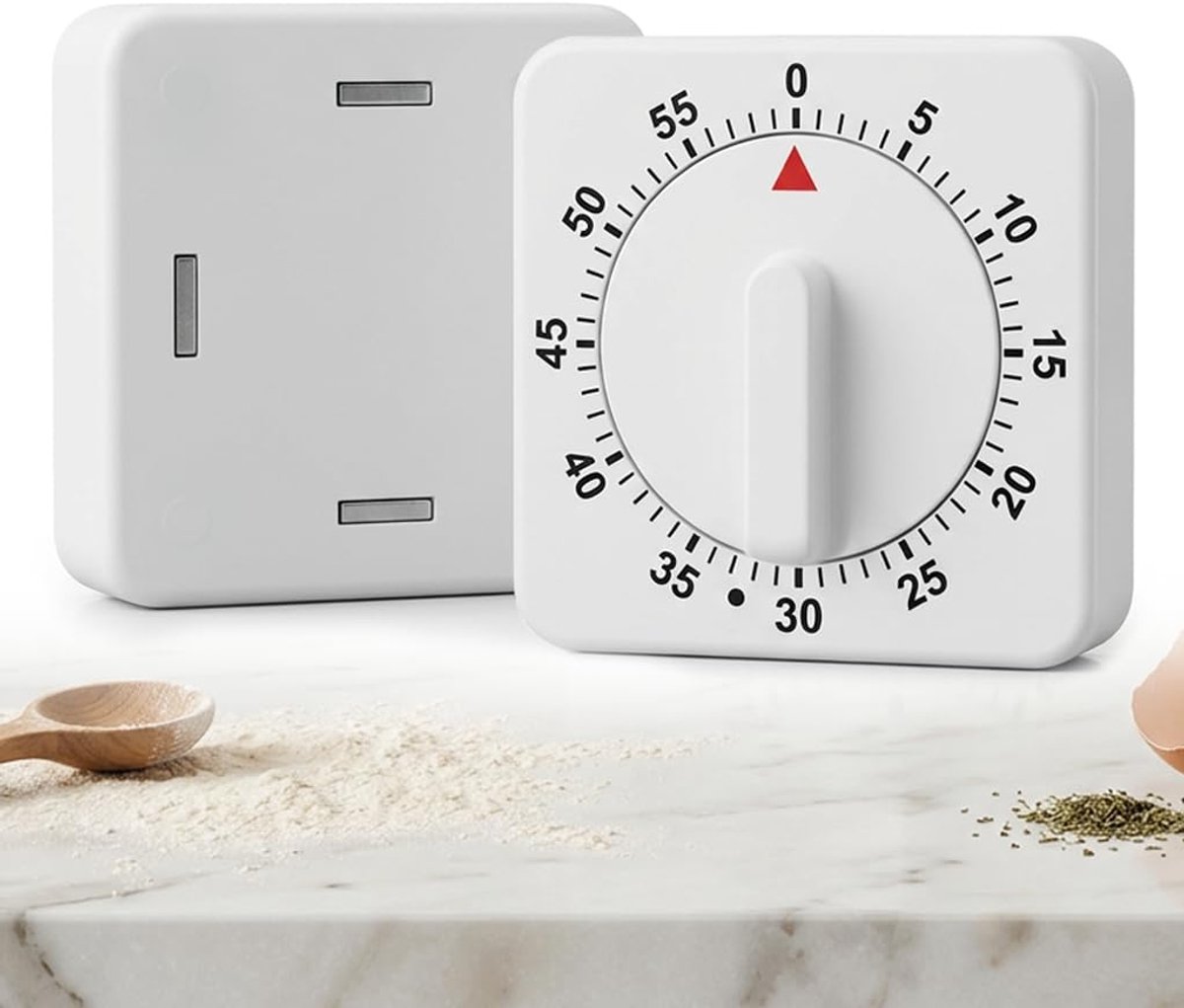 Mechanische keukentimers set van 2 - luid alarm - eenvoudig in gebruik - ideaal voor koken - ShopVlot