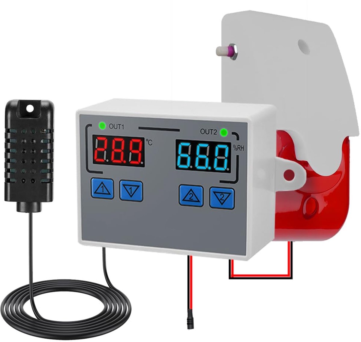 Digitale thermo-hygrometer met alarm - 0-120 dB - nauwkeurige metingen - ideaal voor binnenklimaat - ShopVlot