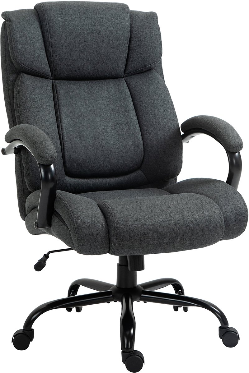 Vinsetto Heavy-Duty Office Chair Polyester 80L x 72,5B x 110-118H cm Dunkelgrau