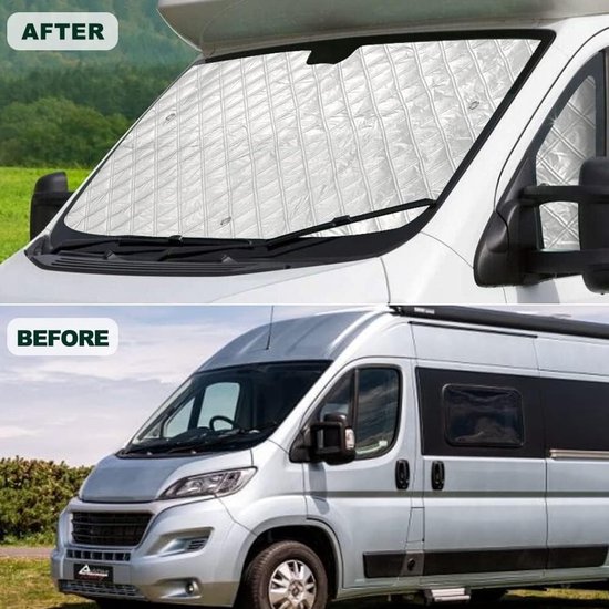 Thermische mat voor Ducato, Peugeot Boxer en Citroen Jumper 2006-2021, 3-delige cabine isolatie voor warmtebehoud en privacybescherming — afbeelding 4