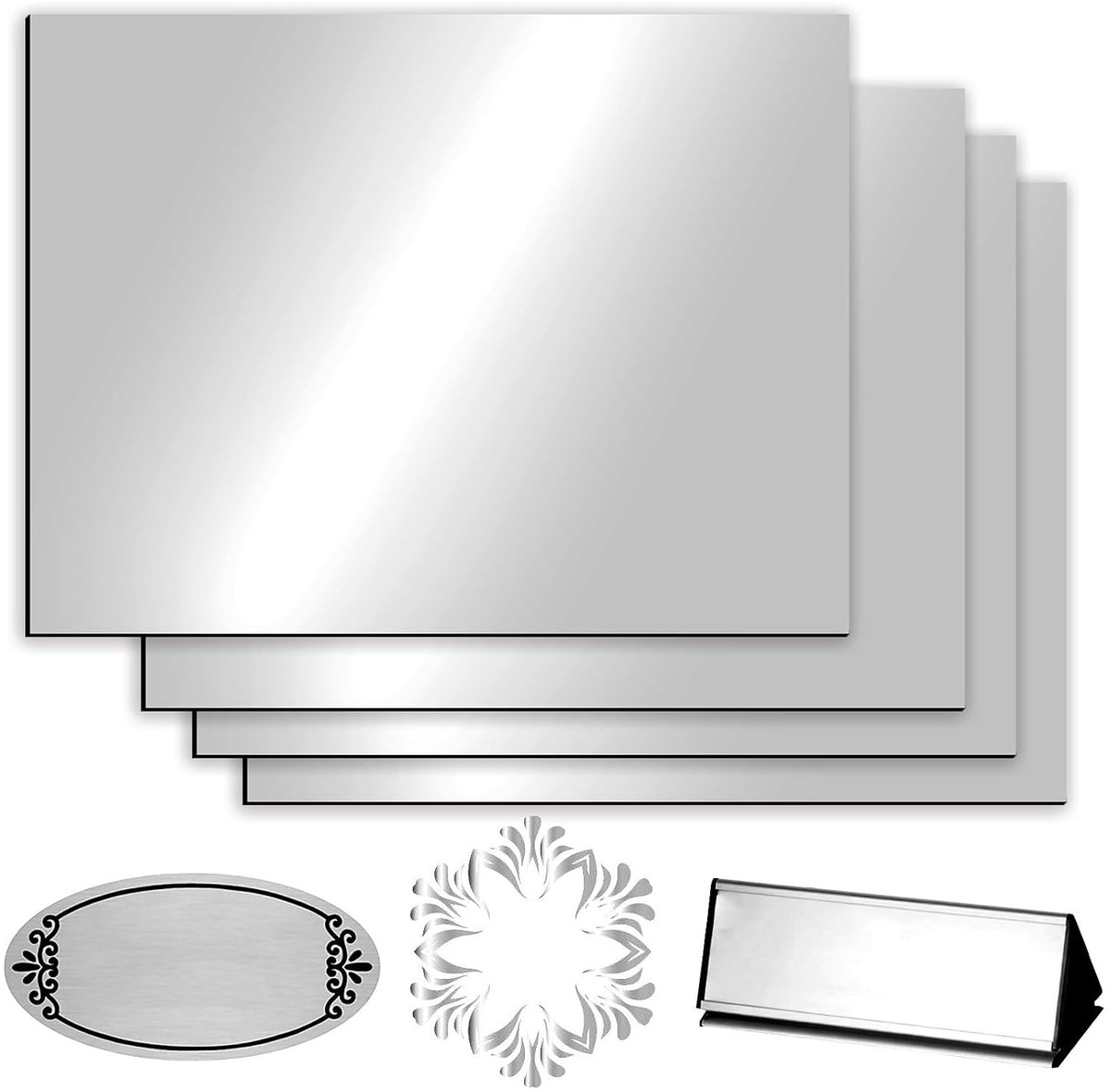ABS Plastic Plaat voor Lasergravure, 4 Stuks 30x20cm 1.3mm, Ideaal voor Naamplaten, Deurdecoratie en DIY Snijwerkzaamheden