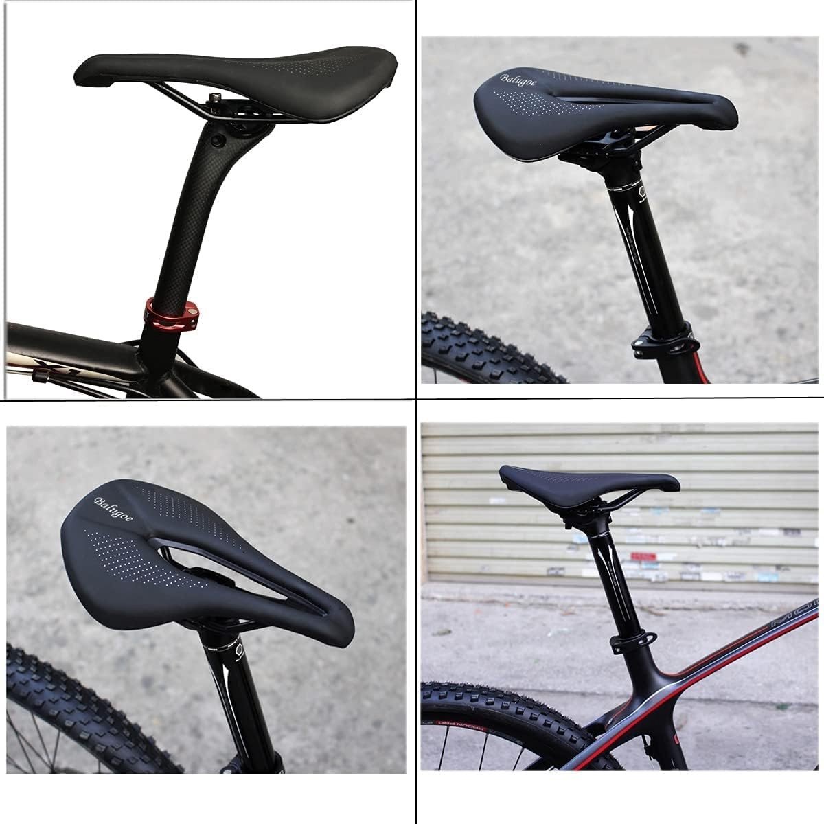 Fietszadel - Zwart - 240 x 143 x 64 mm - Ergonomisch en Comfortabel - Voor Racefiets en BMX