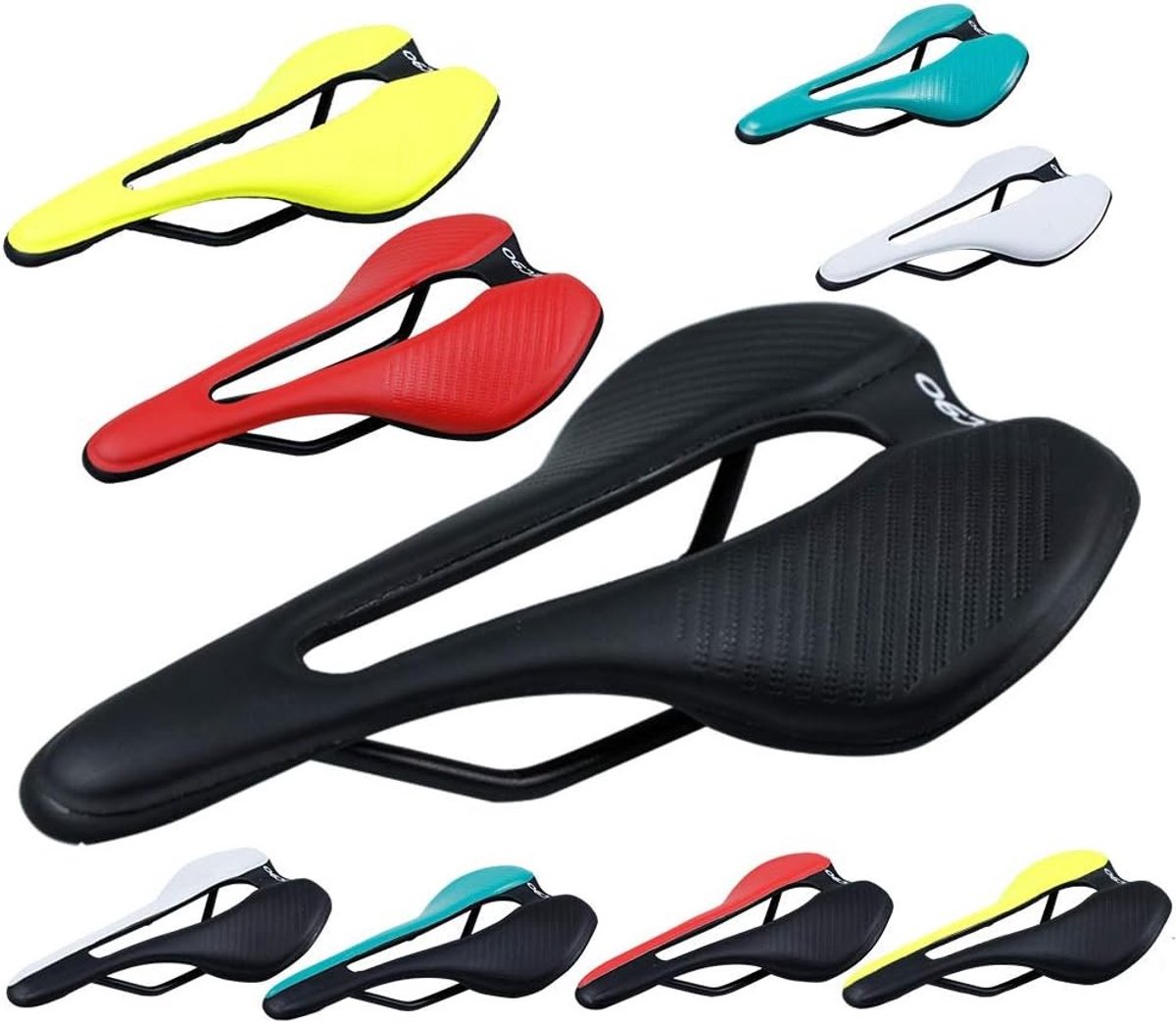 Mountainbike Zadel - Zwart - 250 x 143 mm - Ergonomisch en Ademend Fietszadel - Voor Dames en Heren