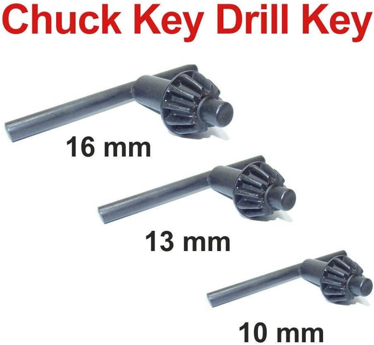 Chuck Key, Pilot Tensioner Drill Chuck Key Universal Metal T Shaped Replacement Keys Tool for Chucks