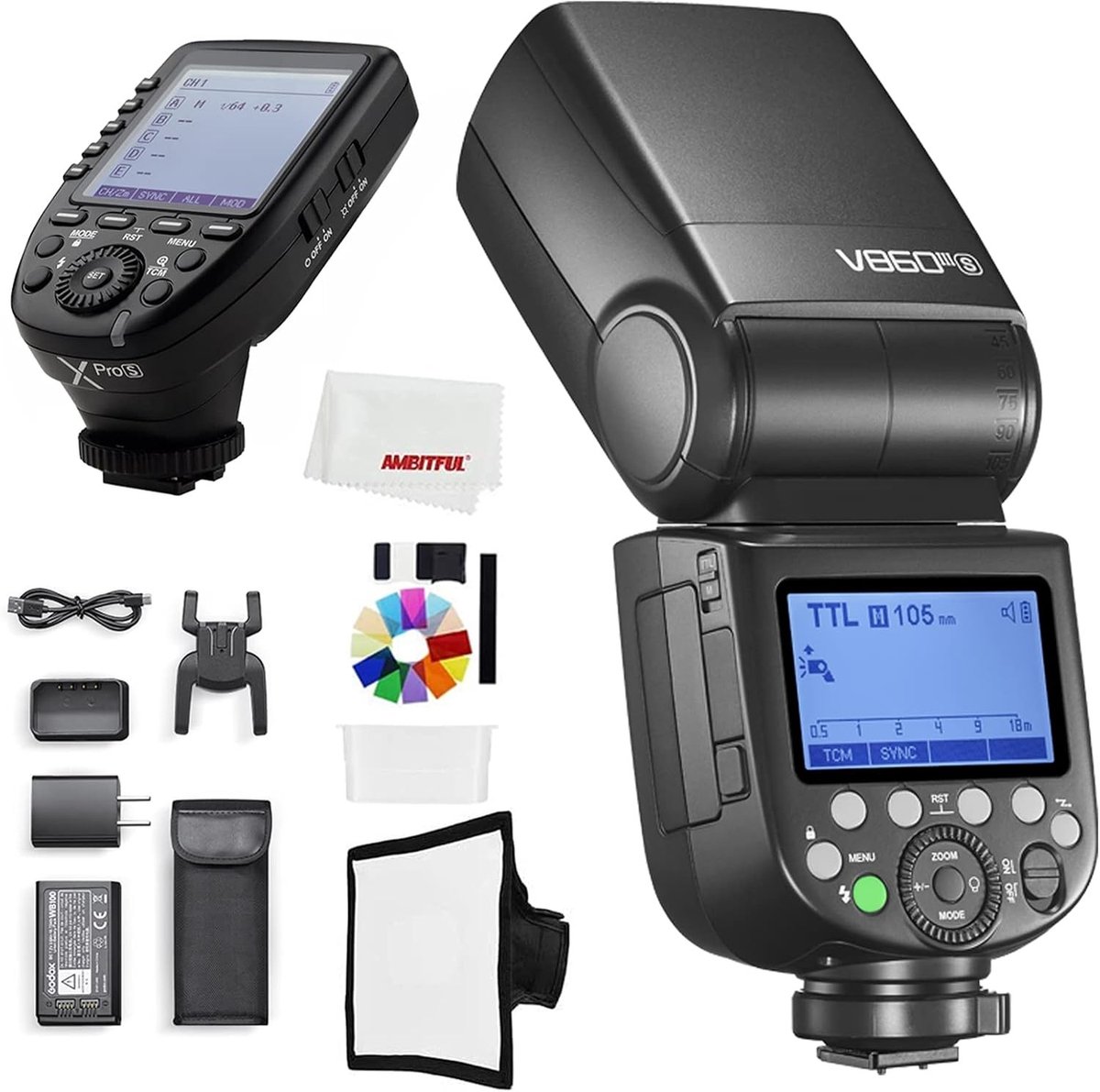 Professionele Speedlite Flitser met E-TTL II, Handmatige Flits en 2.4G Draadloze Trigger voor Nikon, Canon en Sony