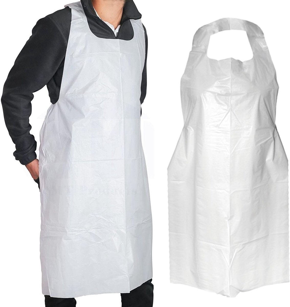 Wegwerp Schorten Waterdicht - Wit Professioneel Keukenschort - Voor Dames en Heren - Ideaal voor Horeca - ShopVlot
