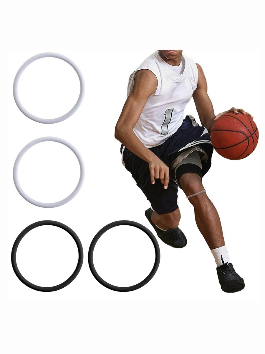 Allvia® Patellabrace - Kniebrace - Hardloopriem - Verpakking van 4 - Patella Stabilisator - Zwart/Grijs - 16cm x 11cm x 1cm