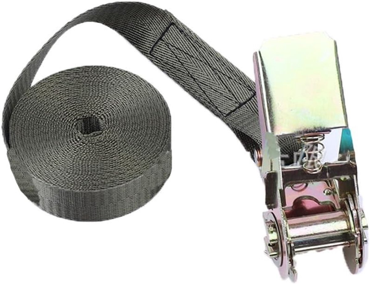 Robuuste Lashing Strap van 1 m met Ratchet, 25 mm Breed, Ideaal voor Auto, Handtruck en Bagagebevestiging