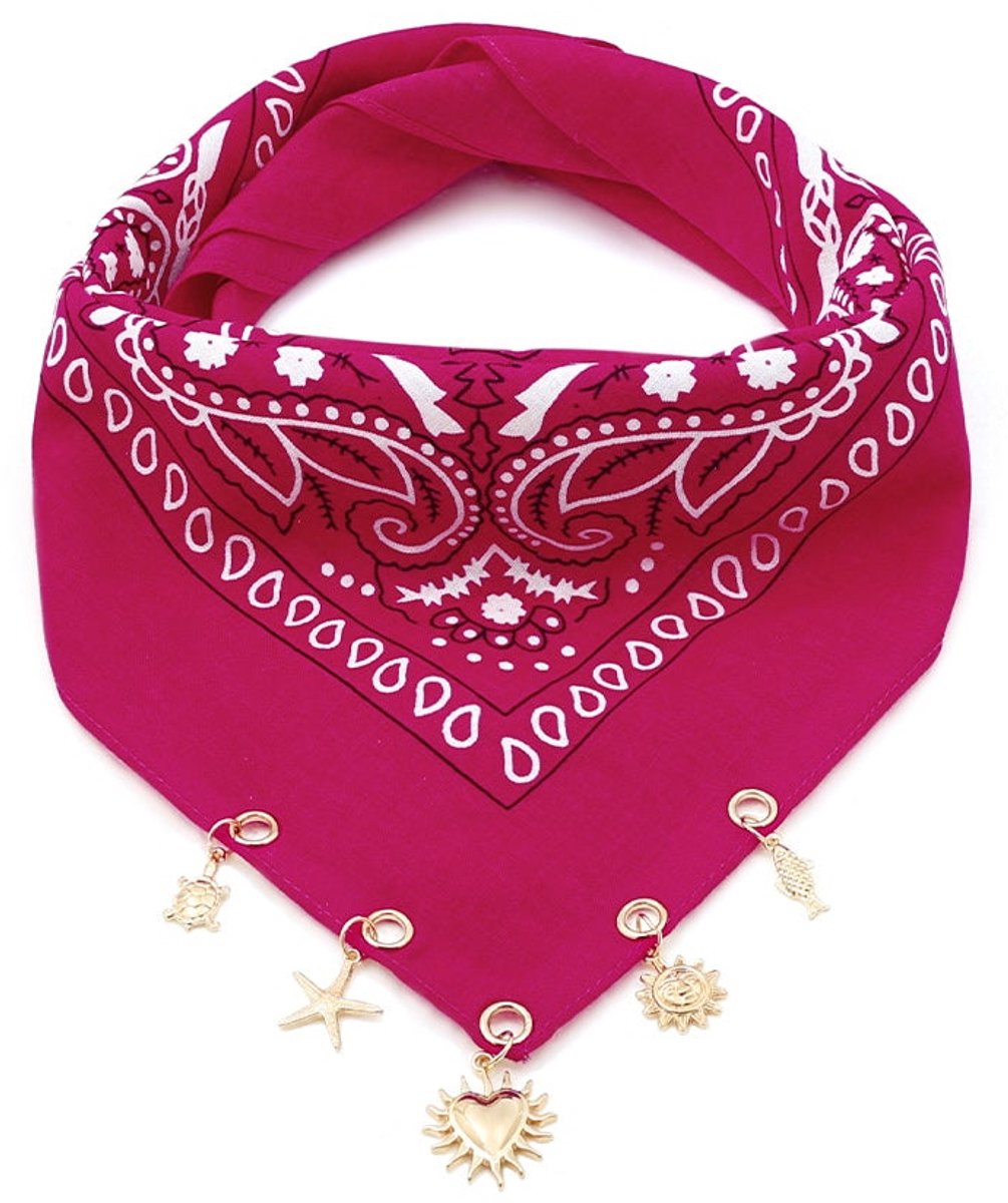 Zomersjaals met paisley-patroon, klassiek katoen, dagelijkse accessoires - Rood