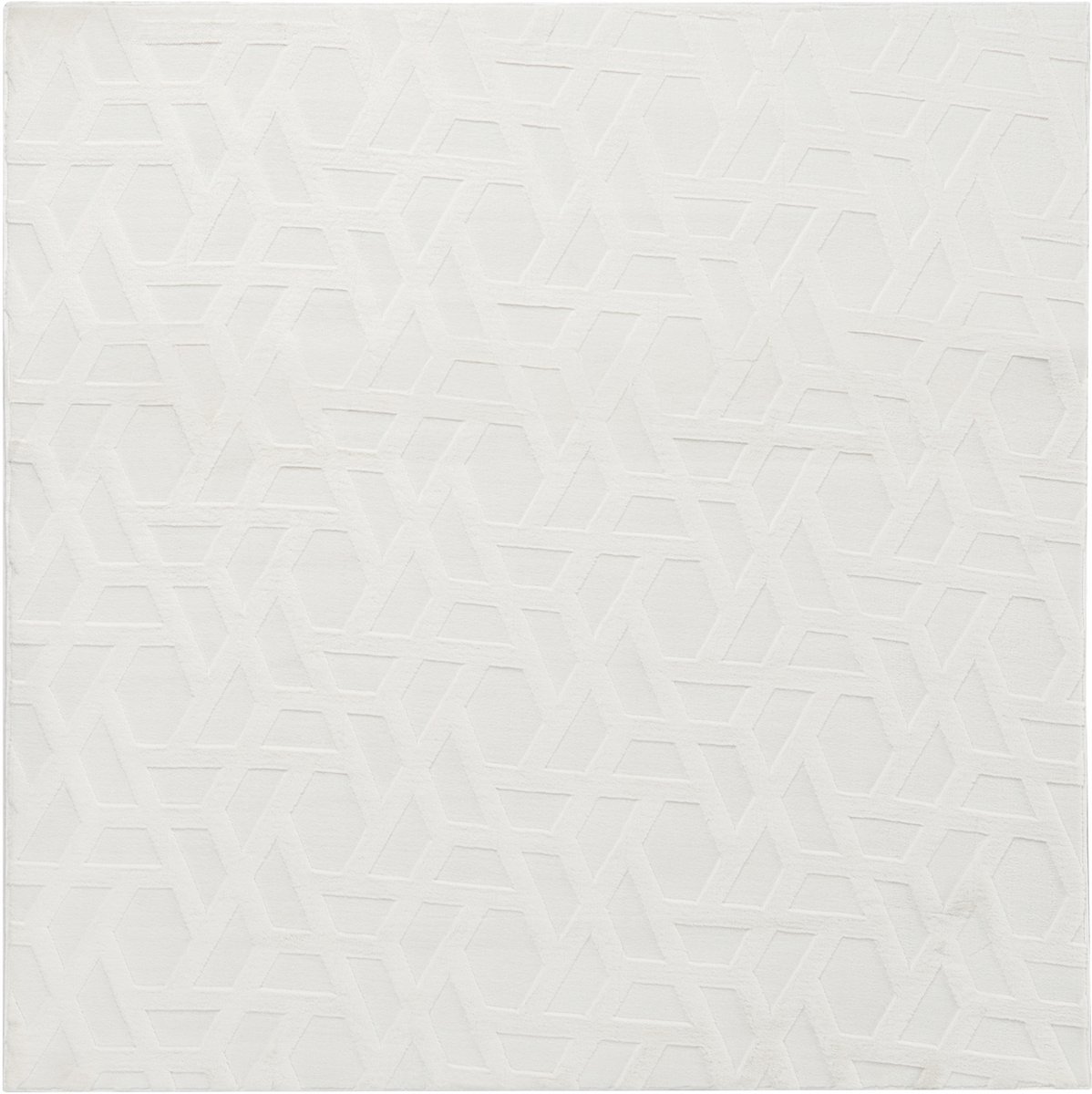 ANTERO - Vloerkleed - Gebroken wit - 160 x 160 cm - Polyester