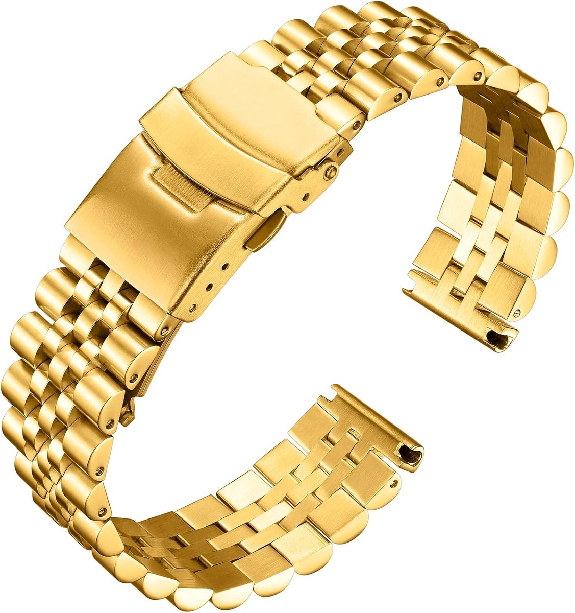 BINLUN Stainless Steel Watch Bands 18mm 20mm 22mm 24mm 26mm Metal Watchband Replacement Wristbands for Smartwatches - ShopVlot