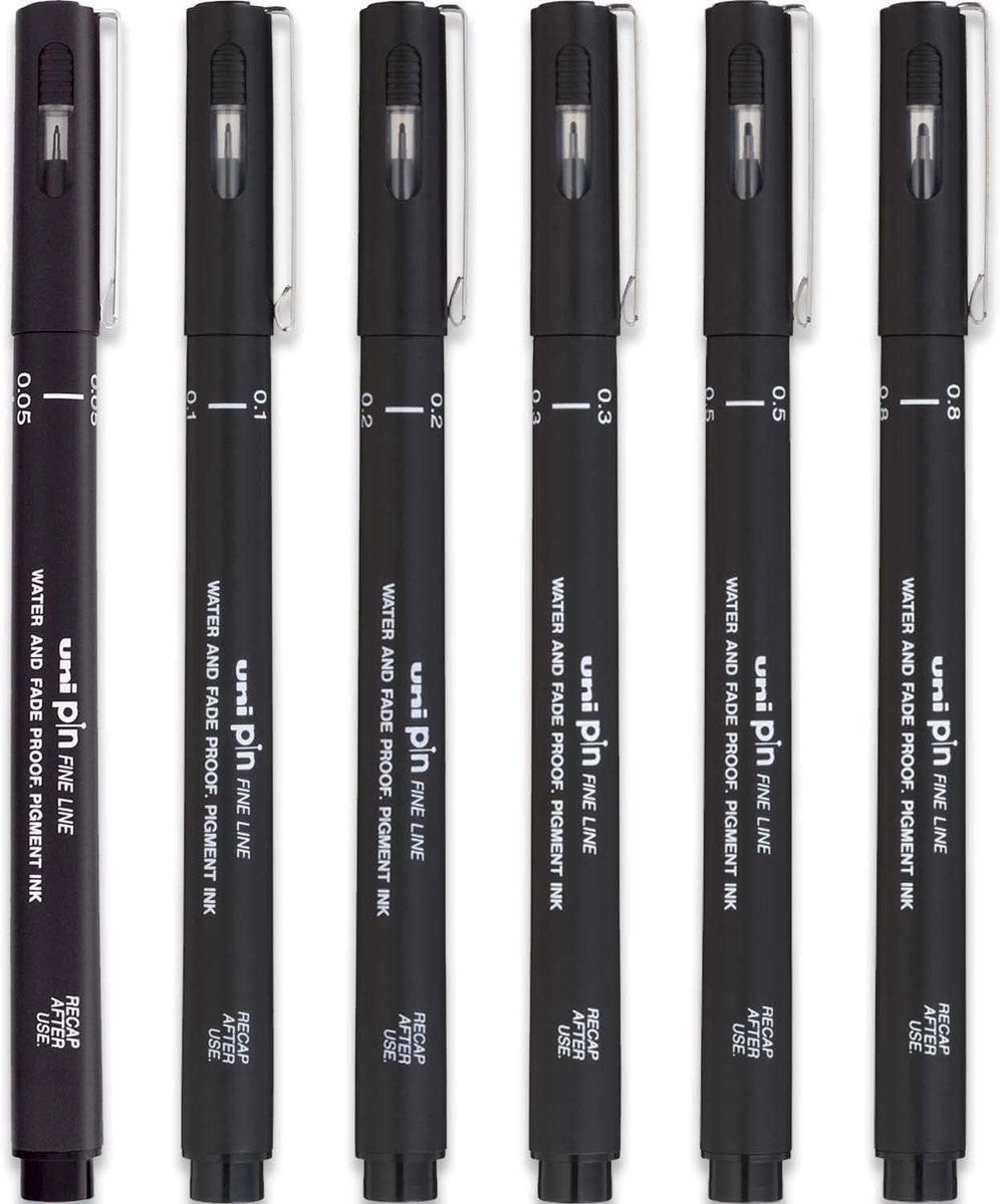 Tekenstiften Set - Zwart - - Polyacetal met Staalversterking - Voor Tekeningen en Schetsen