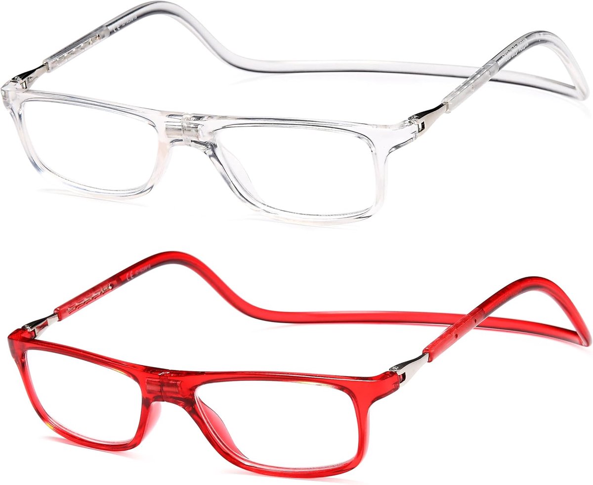 NEW VISION 2 Pack Magnetic Reading Glasses, Magnetic Glasses NV2904, Magnetic Neck Glasses, Magnetic Reading Glasses - ShopVlot