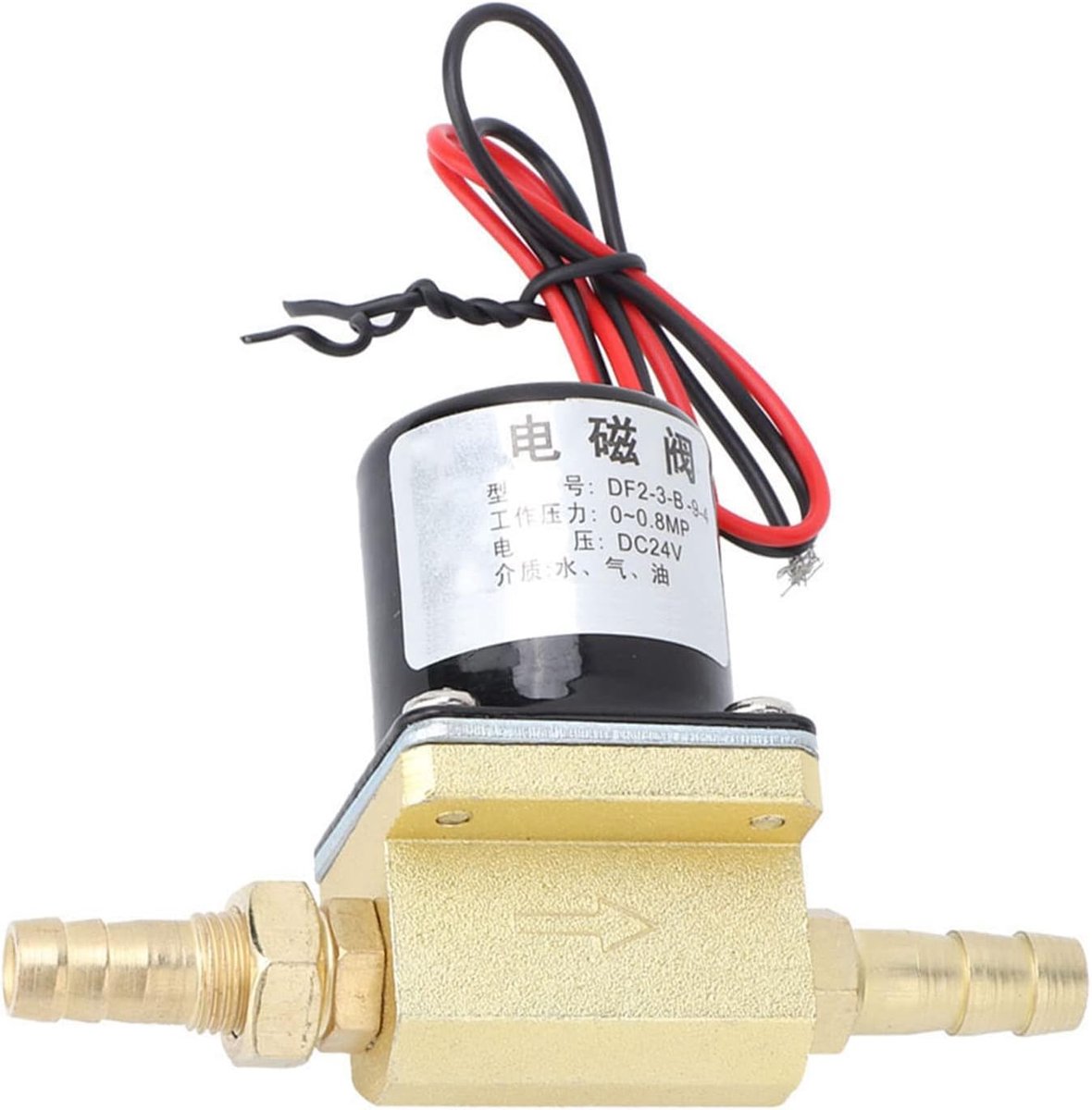 Solenoid Valve for Water and Gas, G1/8", DC24V, 0-0.8 MPa, -10 to 131 °F - ShopVlot