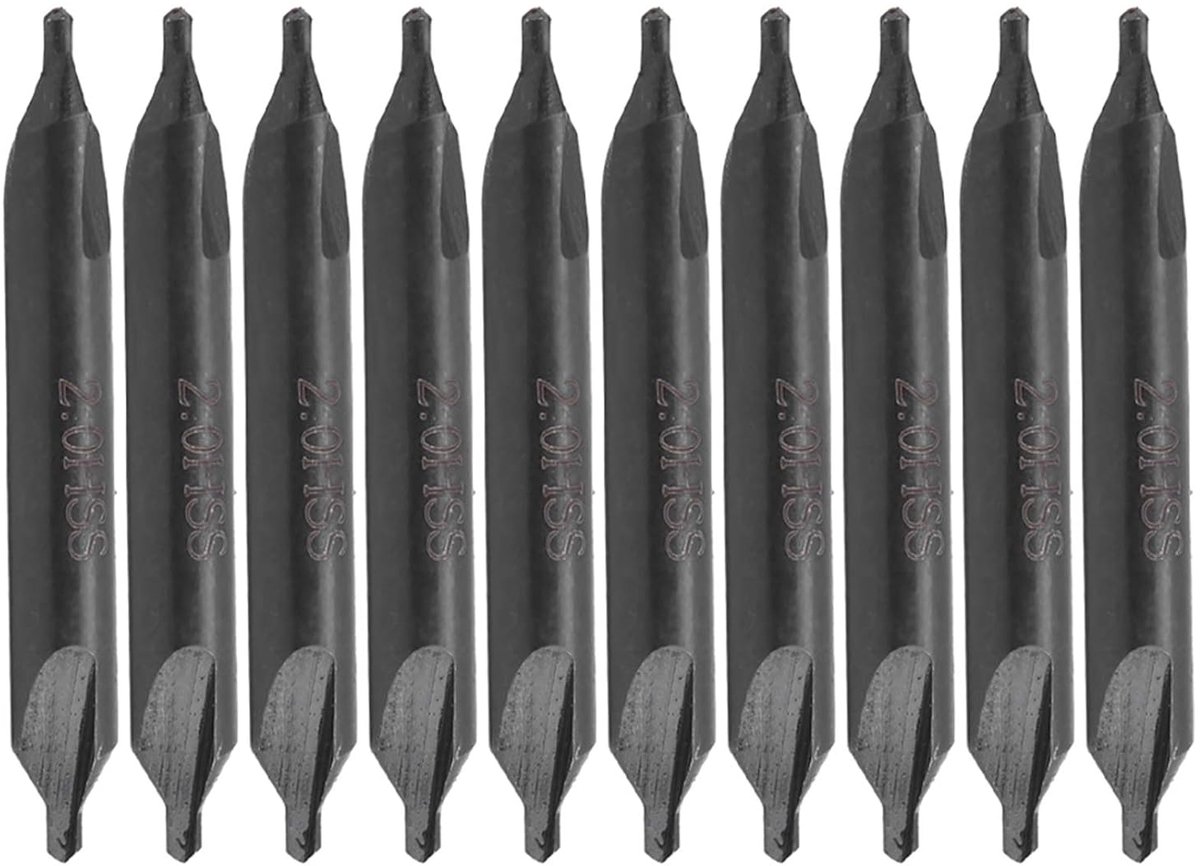 Middle Drill, 10 Pieces Middle Drill, 2mm AType Stainless Steel Special Processing Industrial Supplies, Countersink - ShopVlot