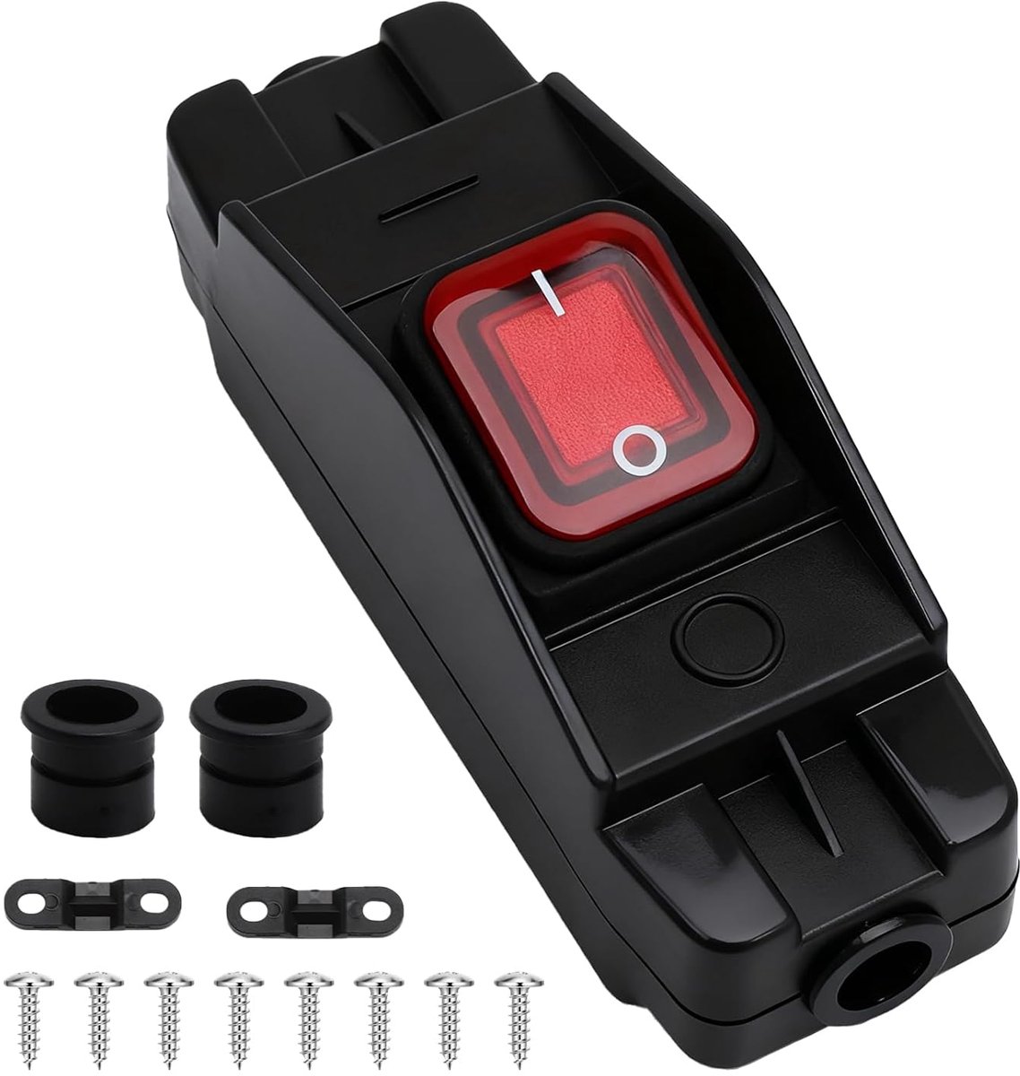 Tuinschakelaar IP66 - waterdicht 230 V - 2-polig met rode led - ideaal voor buitengebruik - ShopVlot