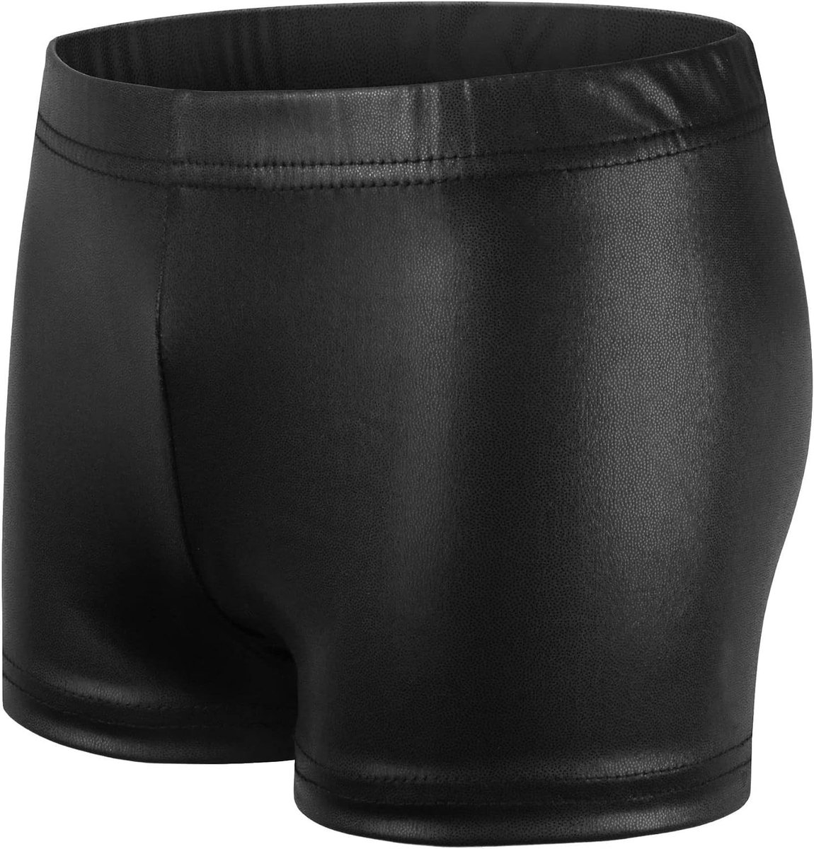 Meisjes Shiny Metallic Sportshorts met Elastische Taille voor Yoga, Gymnastiek en Fitness