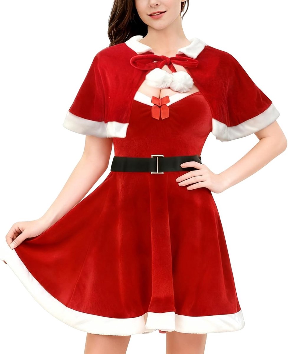 Vrouwelijk Kerstman Kostuum voor Dames - Santa Outfit, Cosplay, Feestjurk voor Kerst en Carnaval