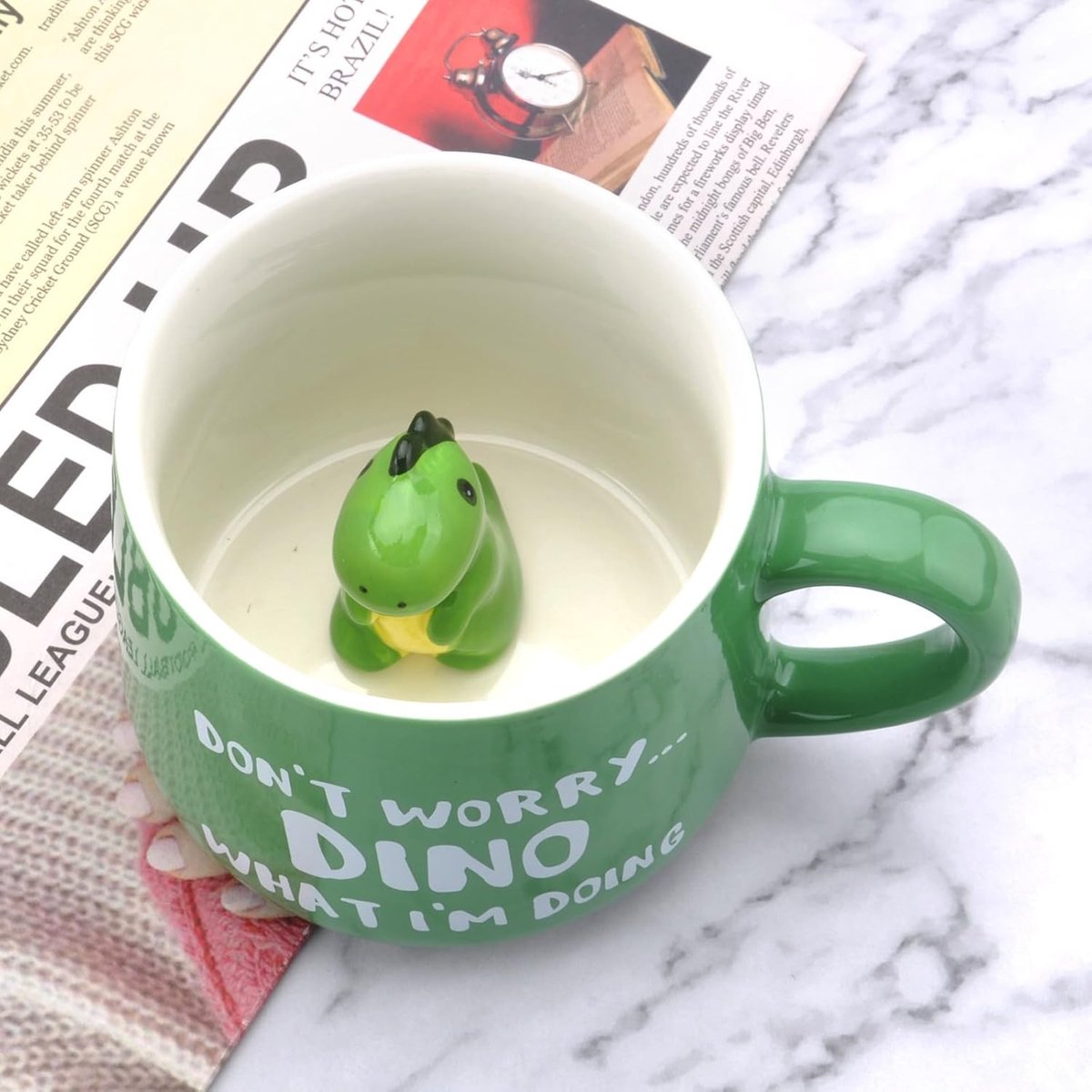 Leuke 3D Dinosaurussmok van keramiek - 350ml koffiemok, theekop, perfect cadeau voor kinderen en vrienden