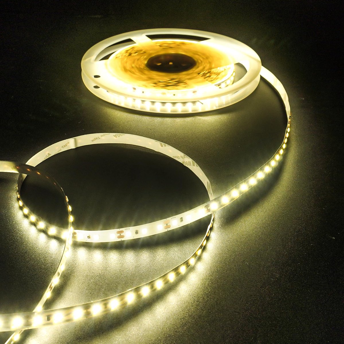 Fosingut 12V LED Strip SMD 2835,10M Ledstrip licht Neutraalwit 4000K,120LEDs/m 8mm Niet Waterdicht Tape Licht - ShopVlot