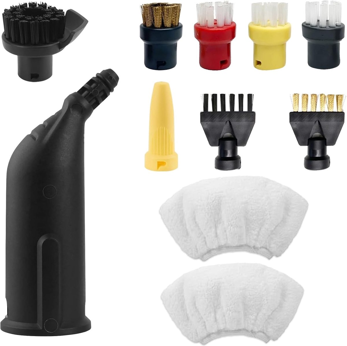 11-delige Accessoireset voor Stoomreinigers - Geschikt voor SC1, SC2, SC3, SC4 en SC5, Ideaal voor Diepe Reiniging, Vlekverwijdering en Huishoudelijk Gebruik