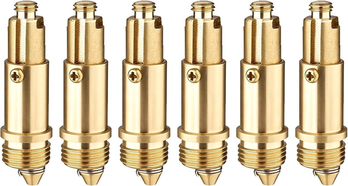 Pop-up afvoerventiel voor wastafel 28 mm en 38 mm, 6 stuks, ideaal voor badkamer en keuken, inclusief veerstop en clickerfunctie