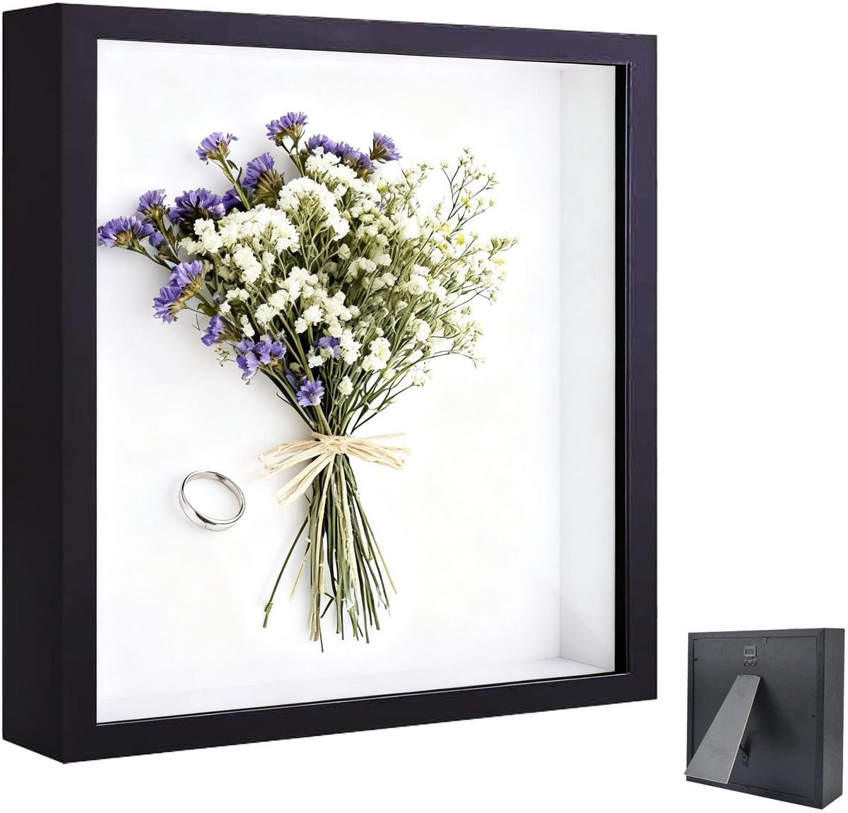 Fotolijst 25 x 25 cm - transparante acrylplaat - 3D-objectlijst - perfect voor objecten en bloemen - ShopVlot