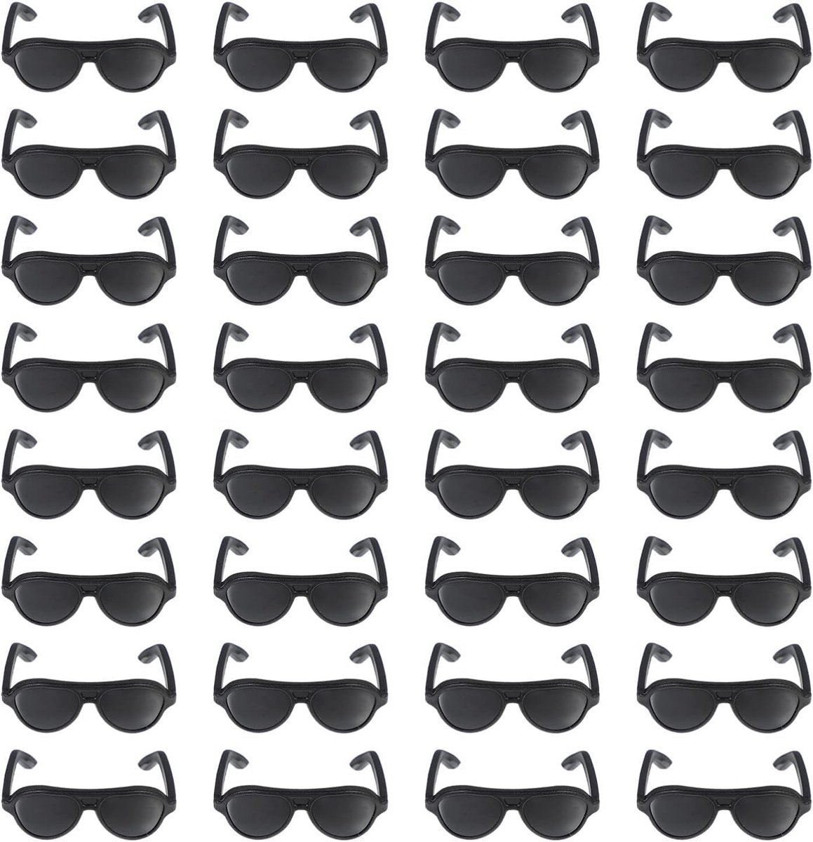 80 Stuks Mini Zonnebrillen voor Poppen - Accessoires voor Poppenhuizen en Creatieve Knutselprojecten