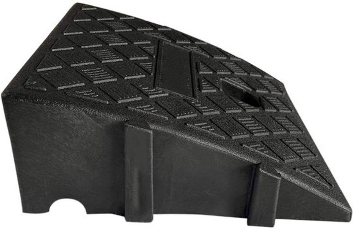 Draagbare Stoeprand Oprijplaten - Drempelhulp Oprit - Obstakels Overbruggen - Antislip Rasterontwerp - 25x27x11cm of 25x27x13cm - Zwart