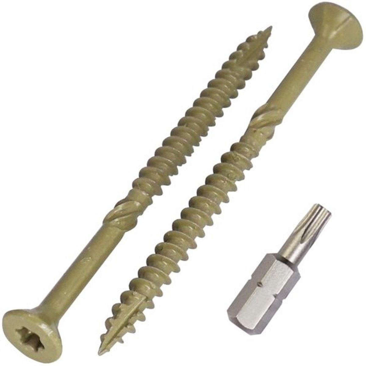 Terrasschroeven Torx RVS 3,5x50 mm - Pak van 700 stuks - Groen gecoat voor Buiten