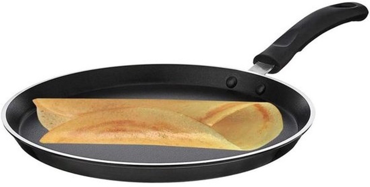 Anti-aanbak Tawa Pan voor Dosa, Pannenkoeken en Uttapam - Zwart/Bruin