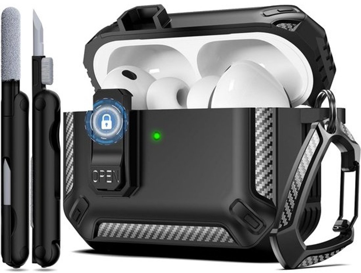 Militaire Beschermhoes voor AirPods Pro 3e Generatie met Sterke Sluiting en Reisformaat