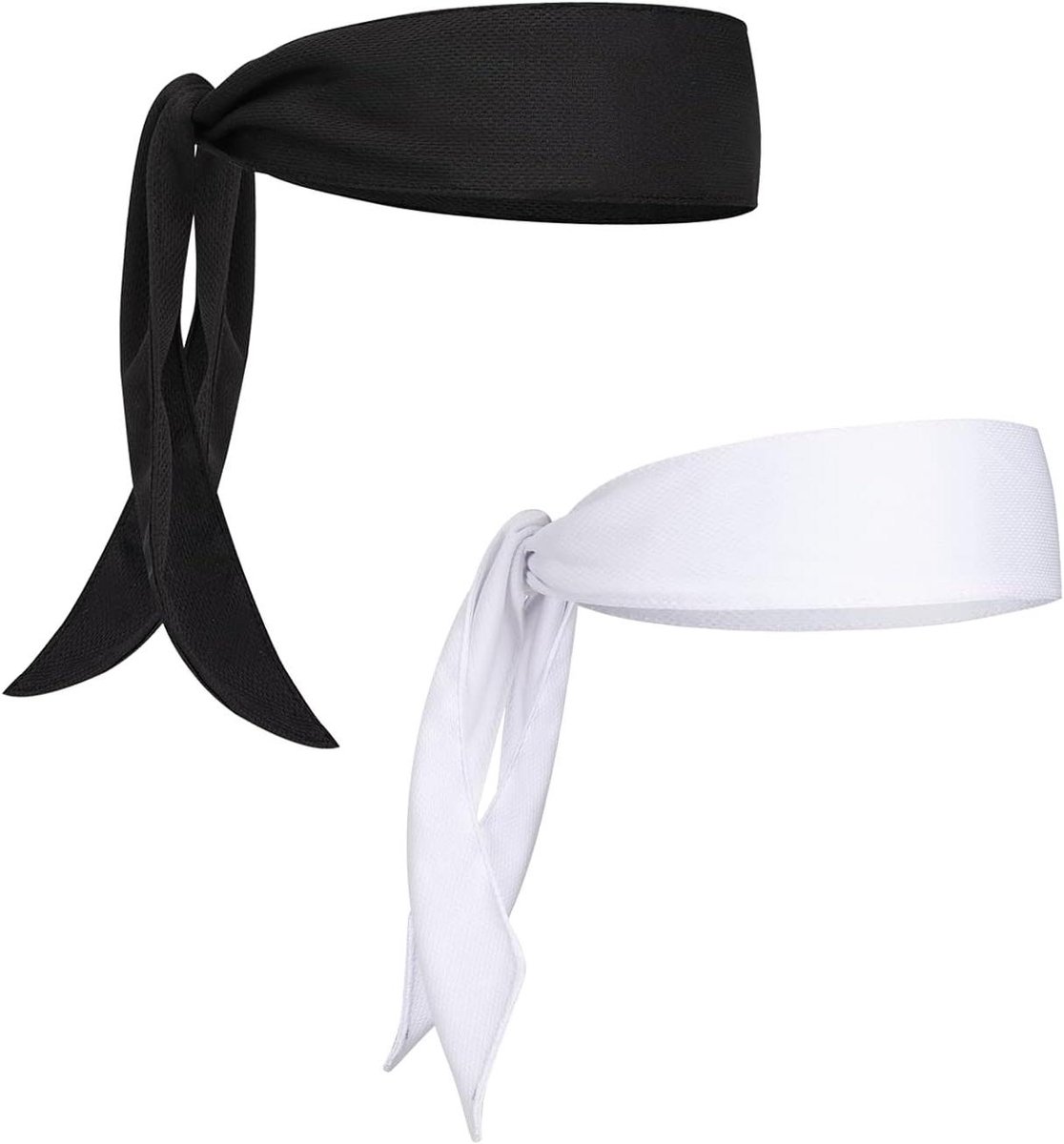 Sport Hoofdbanden - Zweetbanden Set - Actief Blijven - Sneldrogend Materiaal - 2 Stuks - Rood Zwart