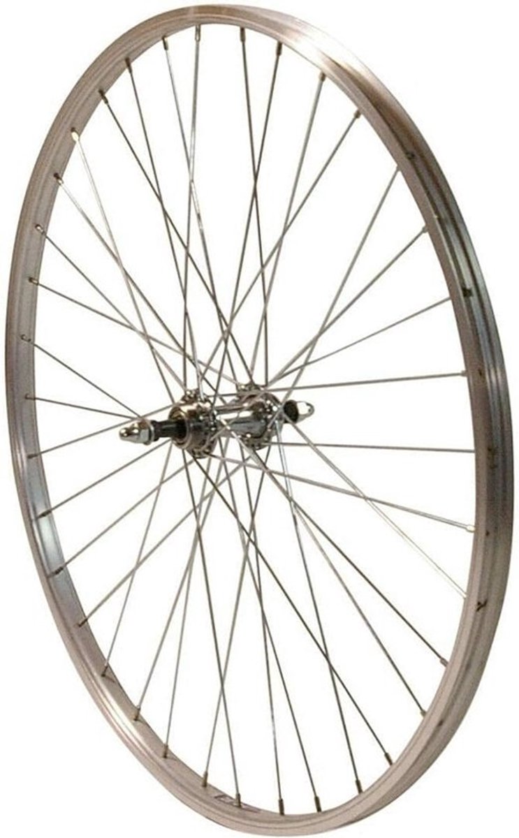 24 Inch Achterwiel Zilver voor 5-7 Traps Schroefkrans - Compleet Wiel