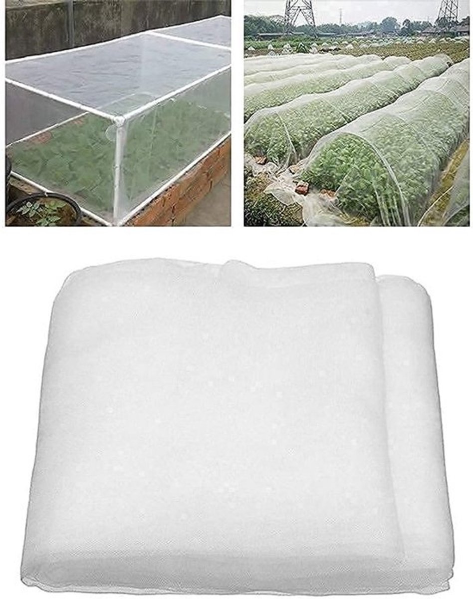 Insectennet Fijngaas voor Tuin en Kas Plantenbescherming tegen Vogels en Insecten 2,5 x 6 m