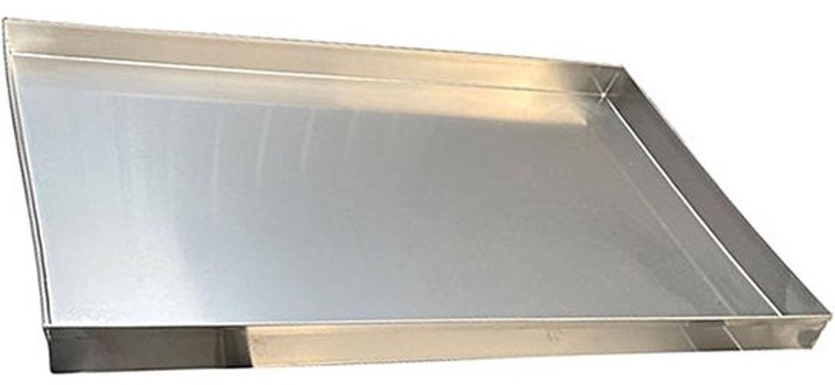 Roestvrij Staal Lekbak - Wateropvangbak - Keuken Organisatie - Veelzijdig Gebruik - 800x800x40mm - Zilver