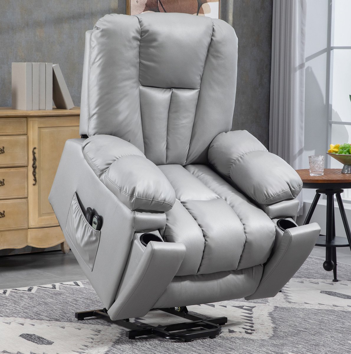 MODFU - Relaxfauteuil - Elektrisch - Opsta Functie - Massage - Donkergrijs