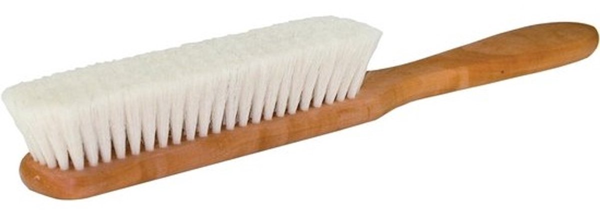 Boekenborstel - Stoffer en blik - Boeken reinigen - Zacht geolied hout - 26 cm - Natuurlijk