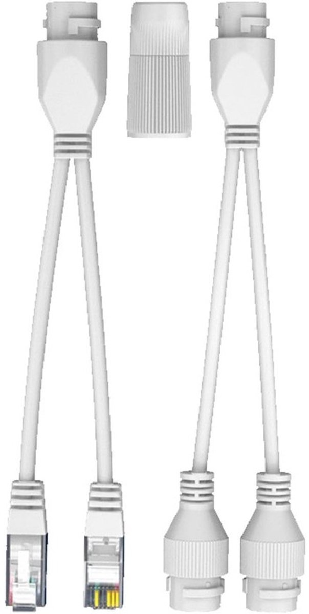 Ethernet Splitter Buiten - LAN Verdeler - Netwerk Uitbreiding - Waterdicht Robuust Ontwerp - 15x4x2cm - Wit