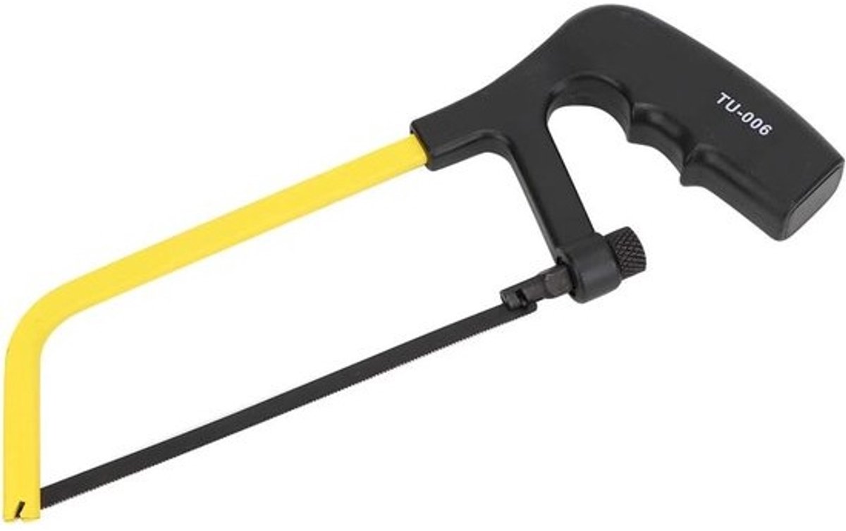 Ijzerzaagframe 260mm - Handzaag Beugelzaag - Metaal Zagen - Roestvrijstalen Frame - Voor 150mm Blad - Zilver Zwart